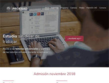 Tablet Screenshot of proesad.upeu.edu.pe